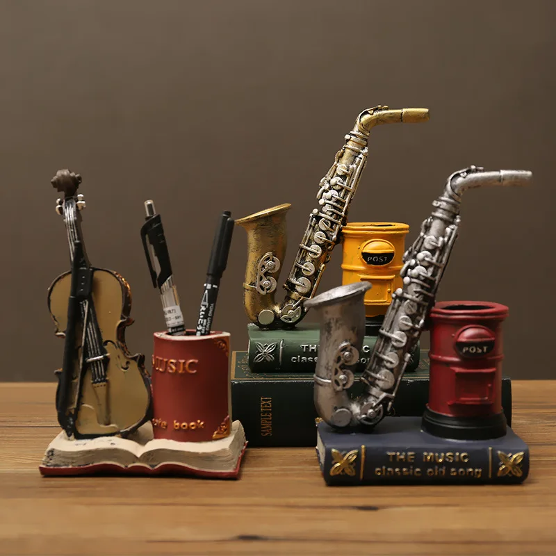 Musical Instrument Fagot - Sassofono retrò Violino Decorazione del libro