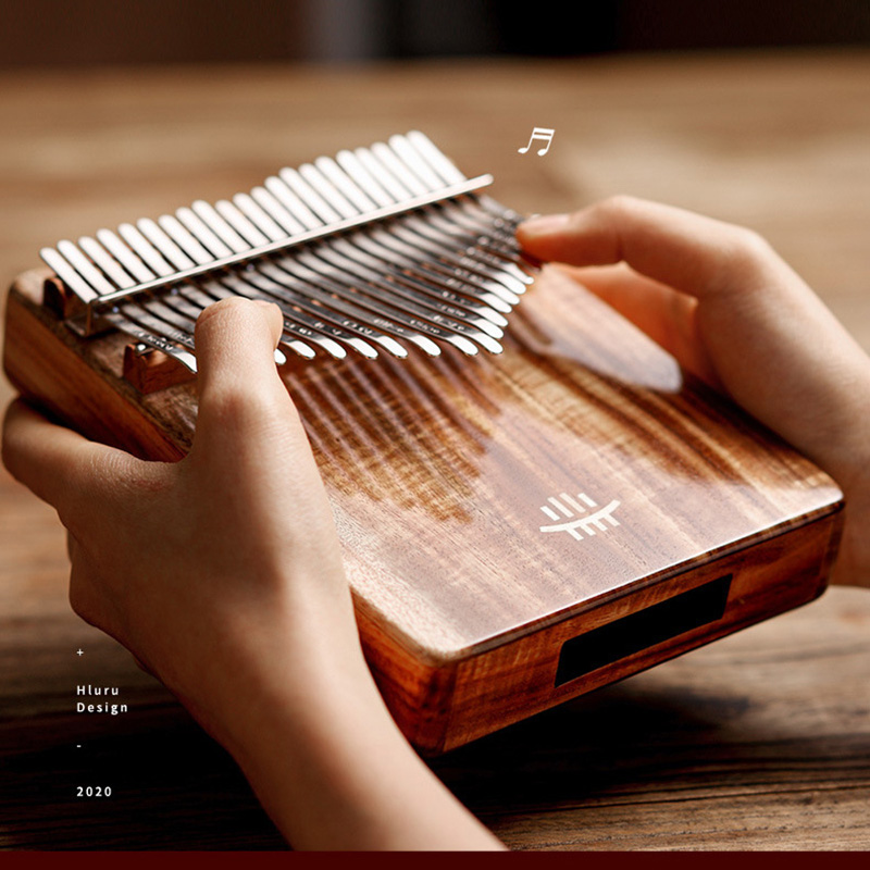 Musical Instrument Dulcimer - Hluru Kalimba 17 tasti con foro