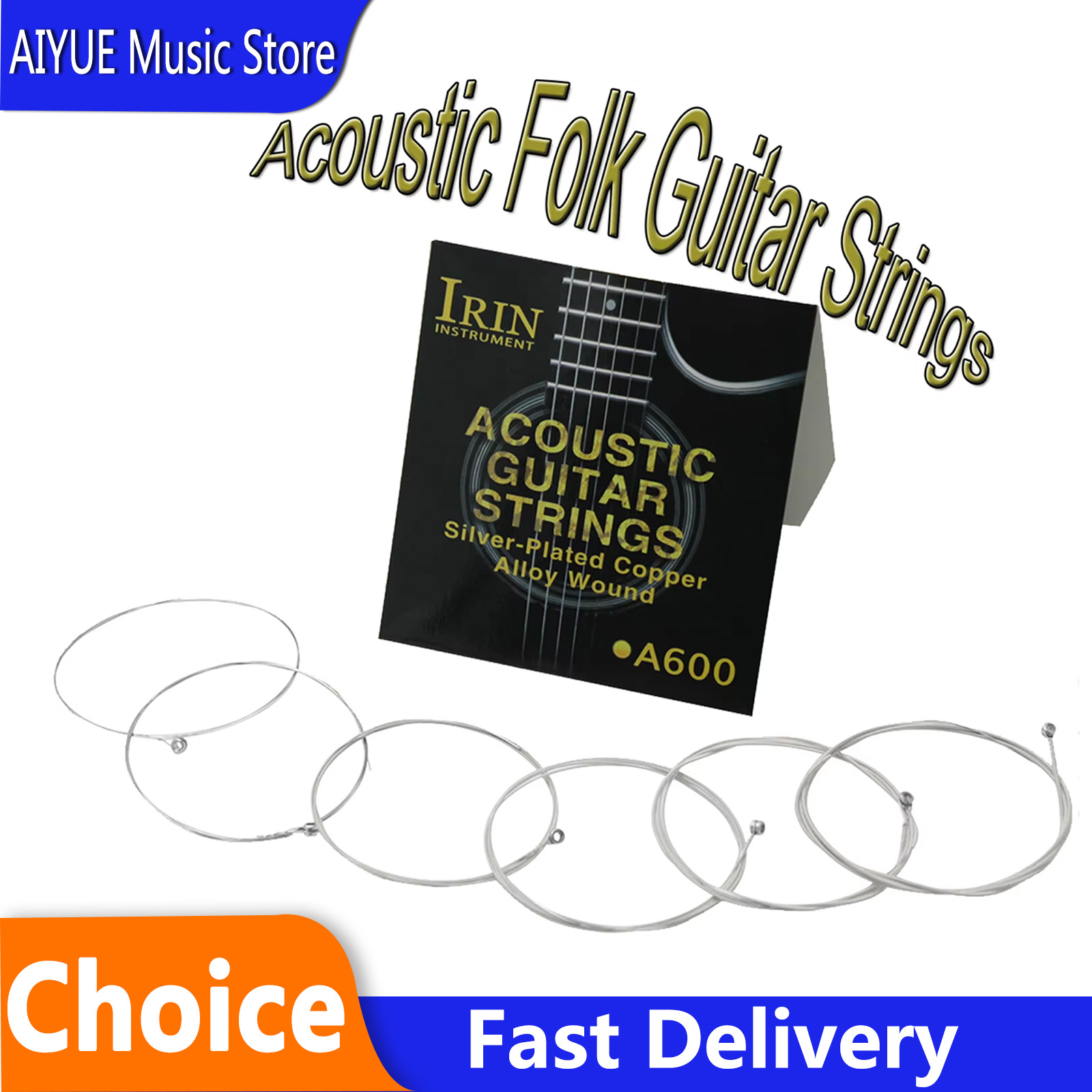 Musical Instrument Strings - Corde per Chitarra Acustica IRIN A600,