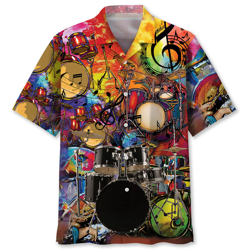 Camicia hawaiana con motivo a  - Musical Instrument Hawaiian recensione e prezzo