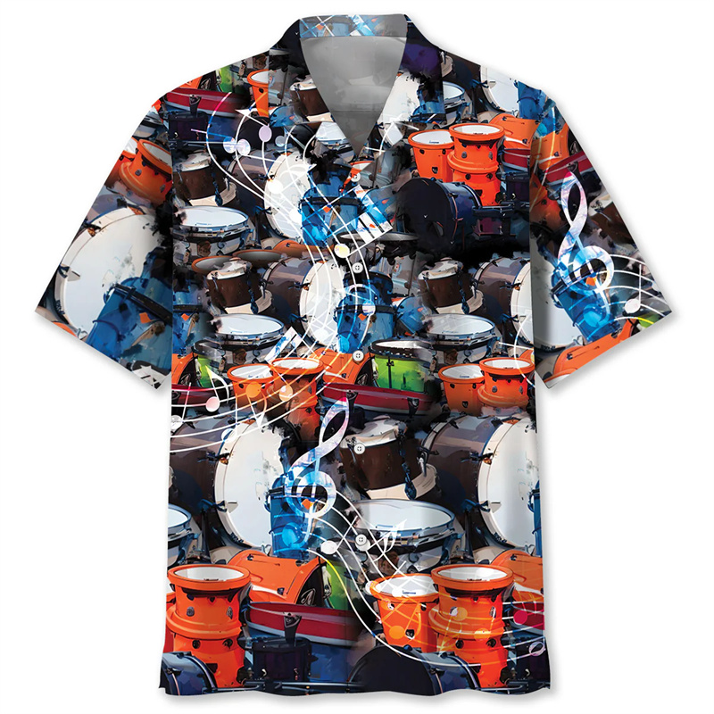 Camicia hawaiana con motivo a  - Musical Instrument Hawaiian recensione e prezzo