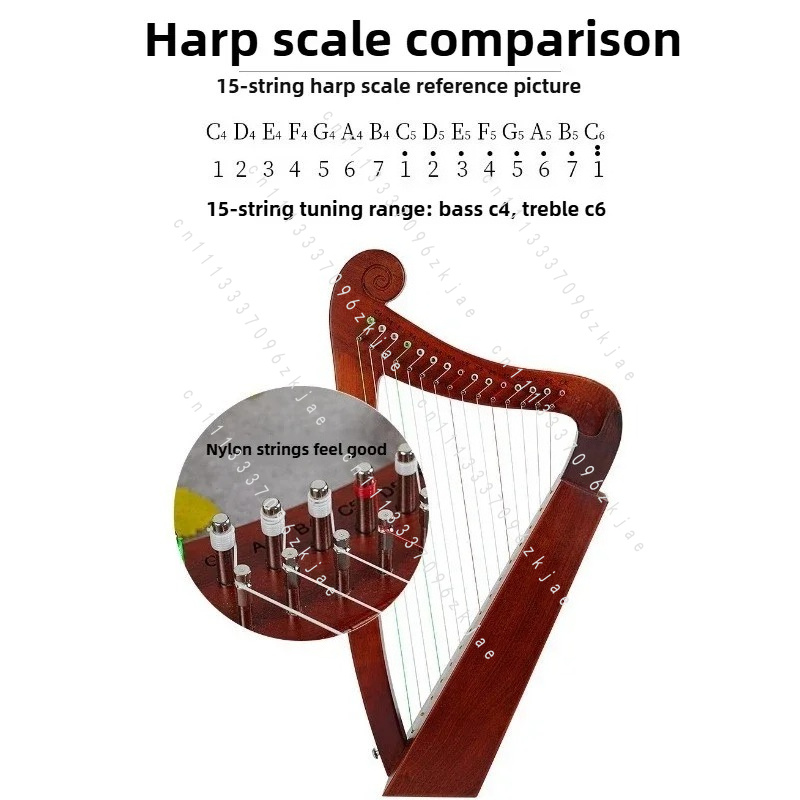 Arpa Artigianale a 15 Toni per - Musical Instrument Strings recensione e prezzo
