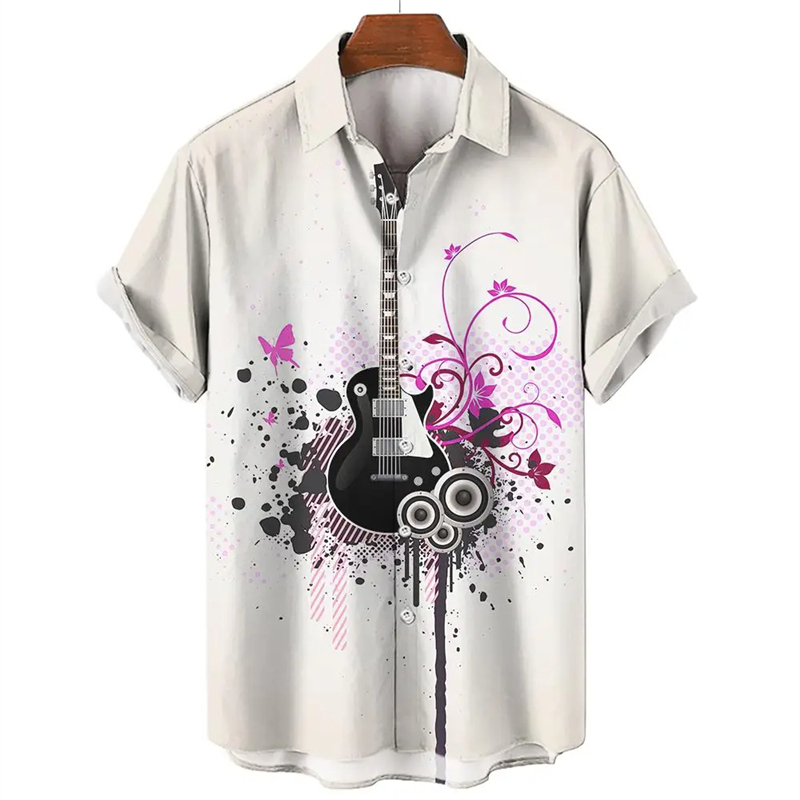 Camicia hawaiana con motivo a  - Musical Instrument Hawaiian recensione e prezzo