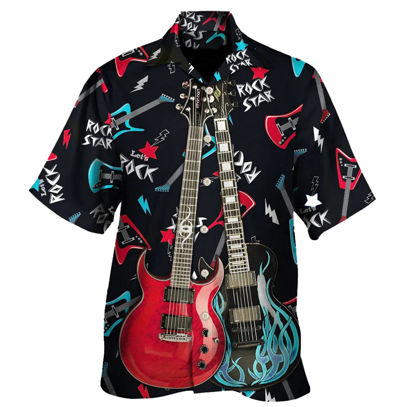 Chitarra musica grafica camici - Musical Instrument Hawaiian recensione e prezzo
