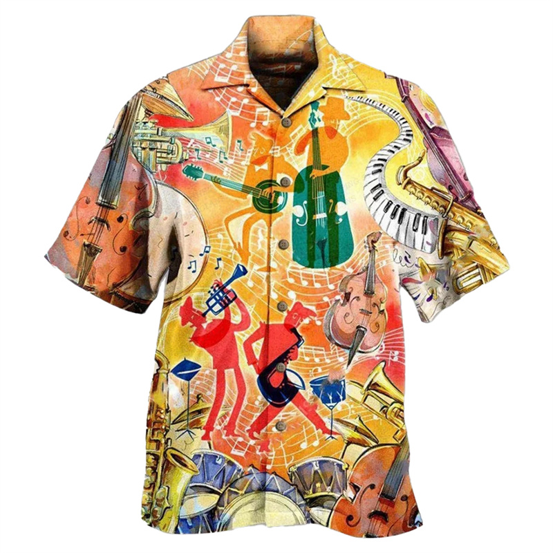 Chitarra musica grafica camici - Musical Instrument Hawaiian recensione e prezzo