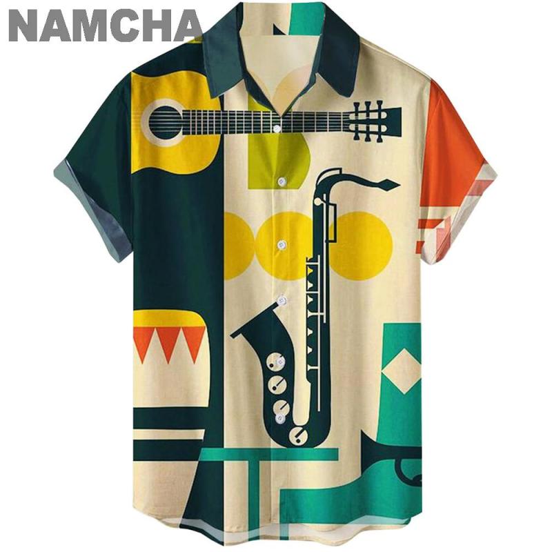 Camicie hawaiane da uomo stile - Musical Instrument Hawaiian recensione e prezzo