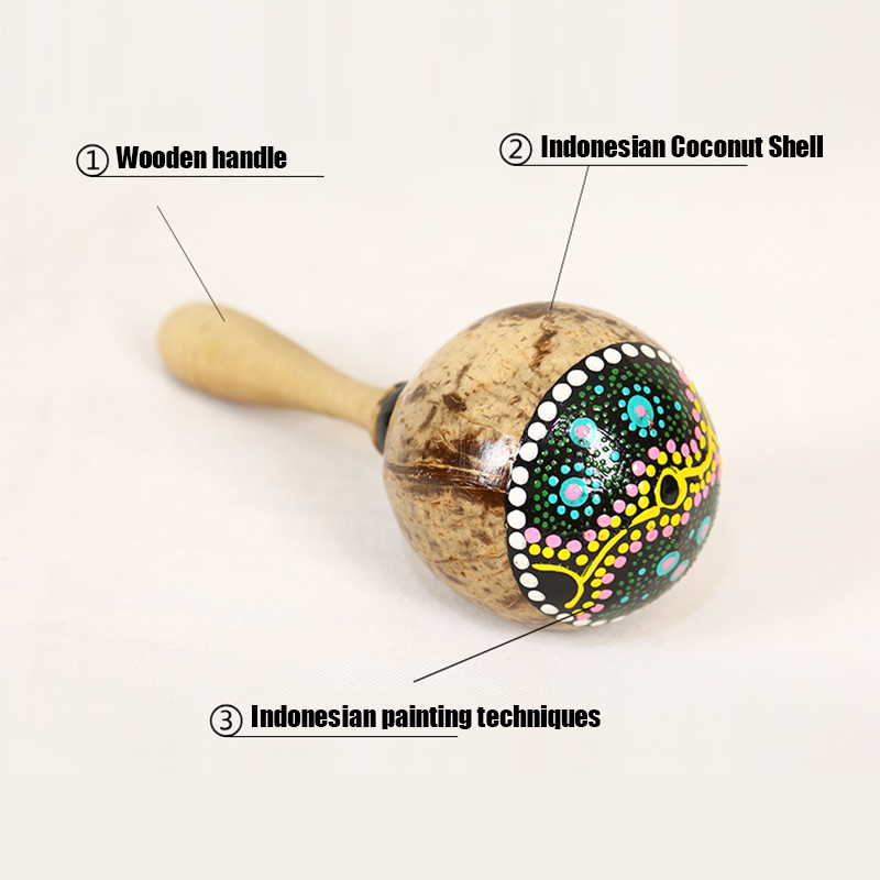 Maracas di guscio di cocco dip - Musical Instrument Maraca recensione e prezzo