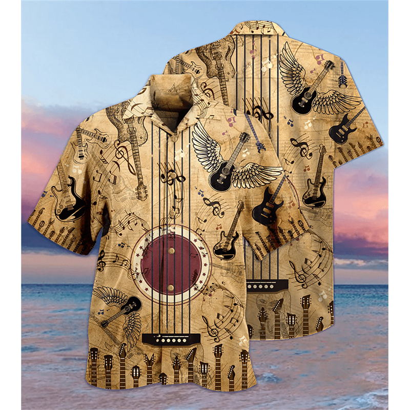 Camicie hawaiane con motivo a  - Musical Instrument Hawaiian recensione e prezzo