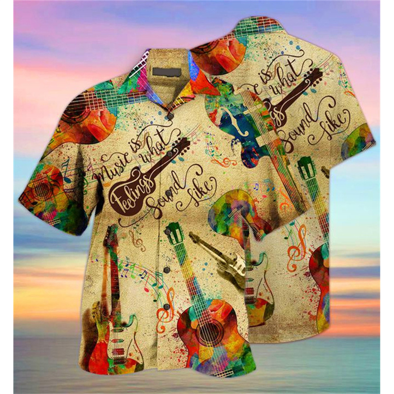 Camicie hawaiane con motivo a  - Musical Instrument Hawaiian recensione e prezzo