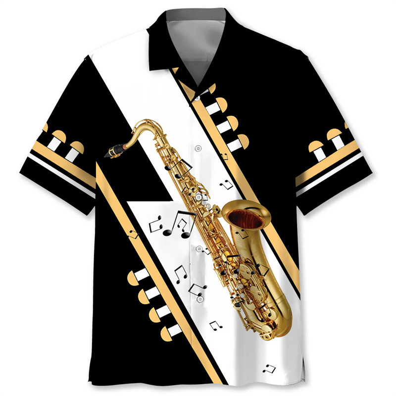 Camicia hawaiana tropicale per - Musical Instrument Hawaiian recensione e prezzo