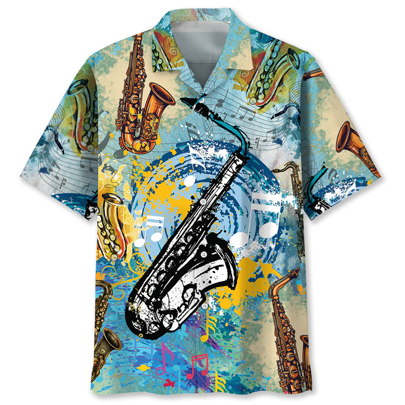 Camicia hawaiana tropicale per - Musical Instrument Hawaiian recensione e prezzo