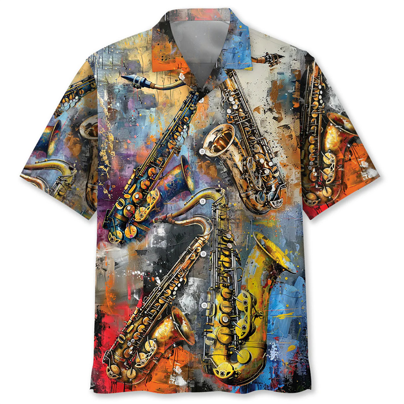 Camicia hawaiana tropicale per - Musical Instrument Hawaiian recensione e prezzo